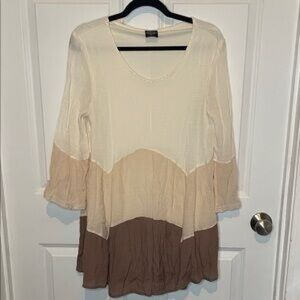 Calstyle Vintage Retro Scoop Neck Shift Mini Dress 2XL